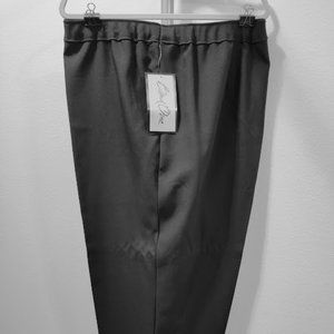 Bend Over Casual/Dress Pants, Pull on, Petite, Black, Sz 32WP (4X)   *NEW*